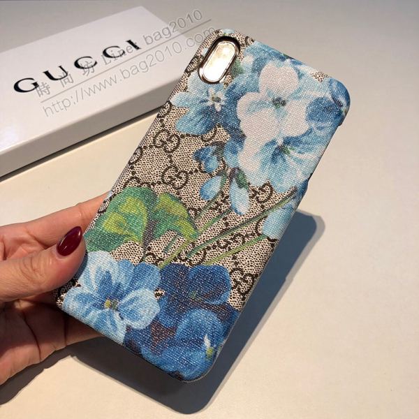 Gucci手機殼 Gucci手機套 高端彩繪工藝 GUCCI花卉手機殼  mmk1028